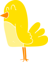 flat color illustration of bird png