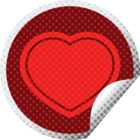 heart graphic   circular peeling sticker png