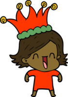 cartoon happy woman png