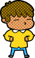 niño curioso de dibujos animados png