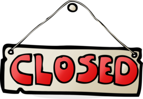 cartoon closed shop sign png