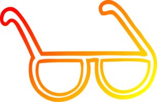 warm Gradient Linie Zeichnung von ein Karikatur Sonnenbrille png