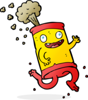 cartoon crazy soda can png