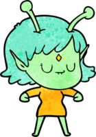 chica alienígena de dibujos animados png