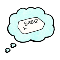 hand drawn thought bubble textured cartoon soap png