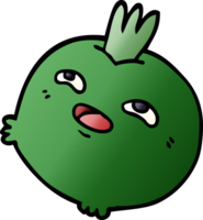 dessin animé doodle heureux légume racine png