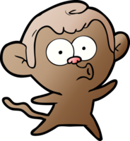 cartoon surprised monkey png