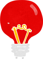 cartoon red light bulb png