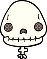 cartoon doodle halloween skull png