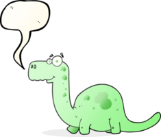 hand drawn speech bubble cartoon dinosaur png