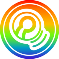 Tennis Ball kreisförmig Symbol mit Regenbogen Gradient Fertig png