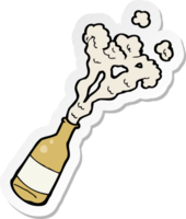 sticker of a cartoon beer bottle png