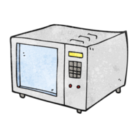 hand textured cartoon microwave png