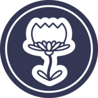 lotus flower circular icon symbol png