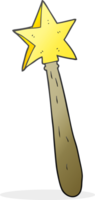 hand dragen tecknad serie magi wand png