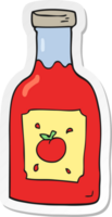 sticker of a cartoon ketchup png