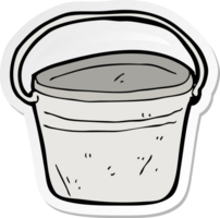 sticker of a cartoon metal bucket png