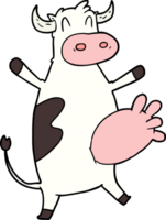 cartoon cow swinging udder png