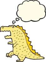 cartoon dinosaur with thought bubble png