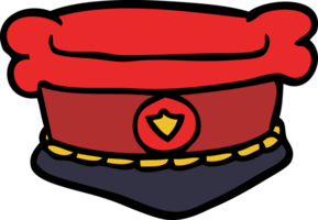 cartoon doodle fire chiefs hat png