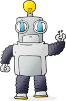 mano dibujado dibujos animados robot png