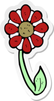 autocollant d'une fleur de dessin animé png