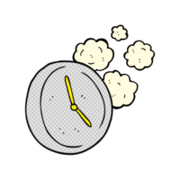 hand drawn cartoon ticking clock png