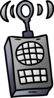 hand drawn gradient cartoon doodle of a walkie talkie png