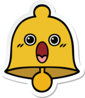 sticker of a cute cartoon bell png