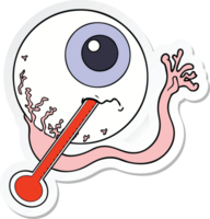 sticker of a cartoon ill eyeball png