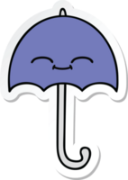 pegatina de un lindo paraguas de dibujos animados png