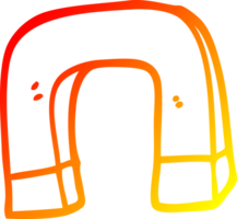 warm helling lijn tekening van een tekenfilm magneet png