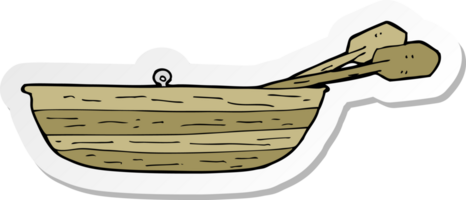 sticker van een cartoon roeiboot png