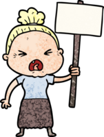 cartoon angry old woman png