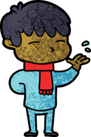 cartoon curious boy png