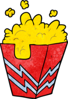 Cartoon-Box mit Popcorn png