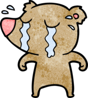 urso chorando de desenho animado png