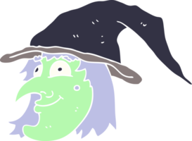 dessin animé doodle visage de sorcière png