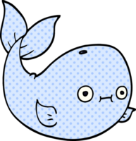 dessin animé doodle baleine de mer png