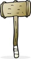 marteau en bois de dessin animé png