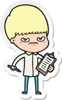 sticker of a cartoon boy png