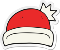 pegatina de un sombrero de navidad de dibujos animados png