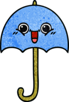 rétro grunge texture dessin animé de une parapluie png