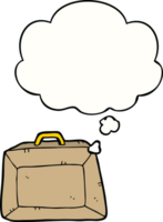cartoon budget briefcase with thought bubble png
