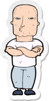 sticker of a cartoon tough guy png