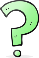 hand drawn cartoon question mark png