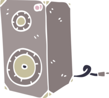 boîte de haut-parleur de doodle de dessin animé png