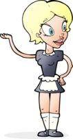 mujer de dibujos animados en traje de sirvienta png