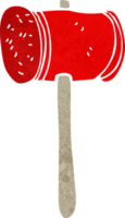 martillo de madera de dibujos animados png