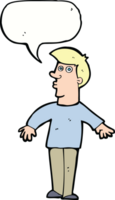 cartoon surprised man with speech bubble png